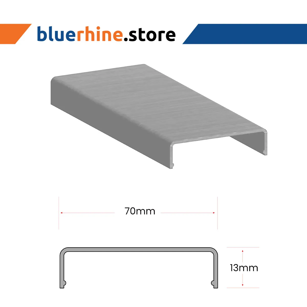 Twinwall/Multiwall profile system  - Cover Cap Transom (H) - 6 mtr
